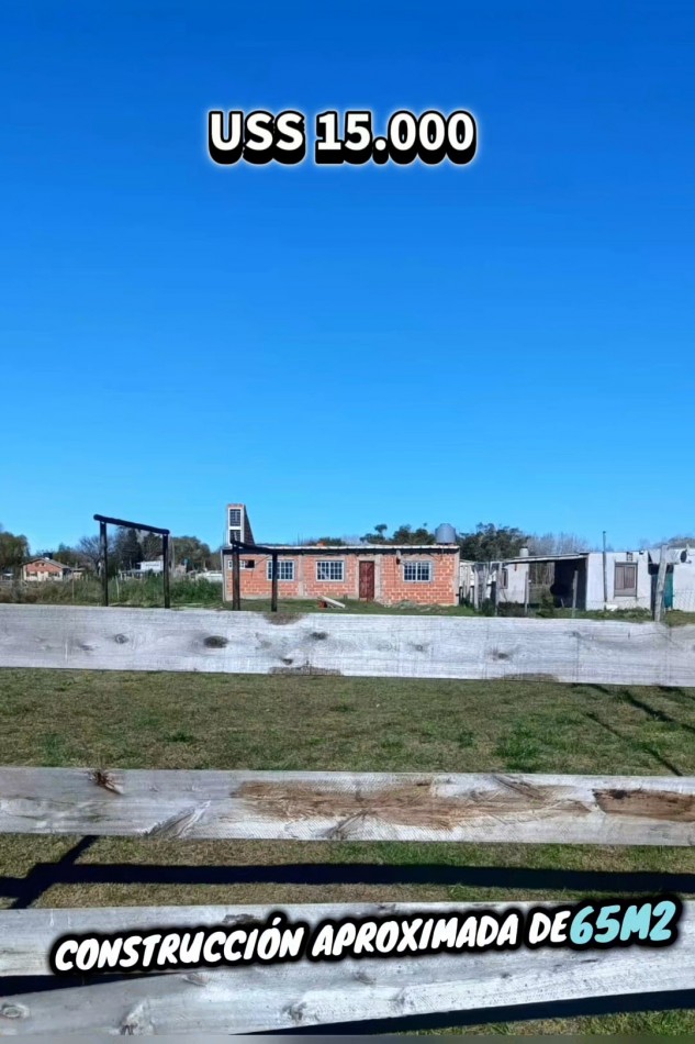 Terreno Lote en venta Mar del tuyu 630m2  + construccion de 76m2