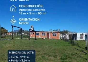 Terreno Lote en venta Mar del tuyu 630m2  + construccion de 76m2